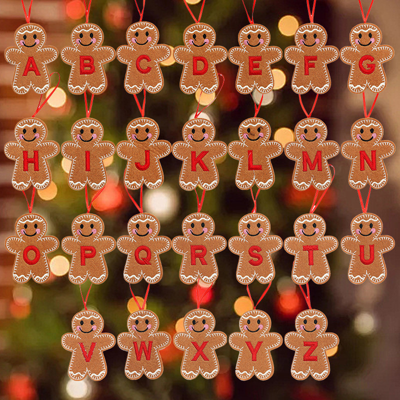 จี้ตกแต่งคริสต์มาส Gingerbread Man เครื่องประดับต้นคริสต์มาสRK87