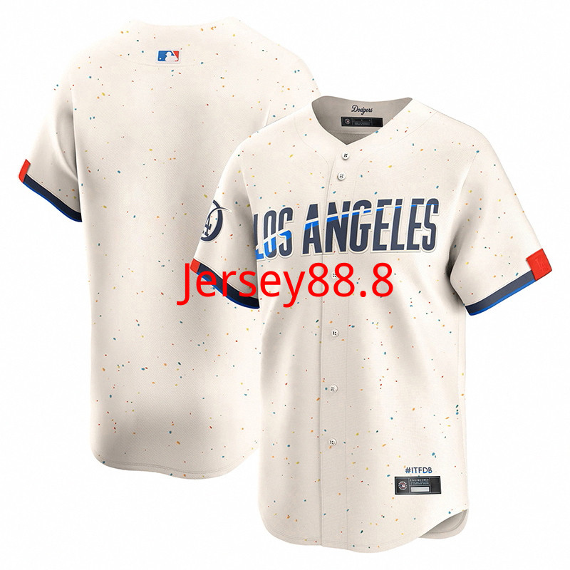 ผู้ชาย Los Angeles Dodgers Los Angeles Dodgers city city Edition ปัก Jersey ชุดเบสบอลผู้ชาย