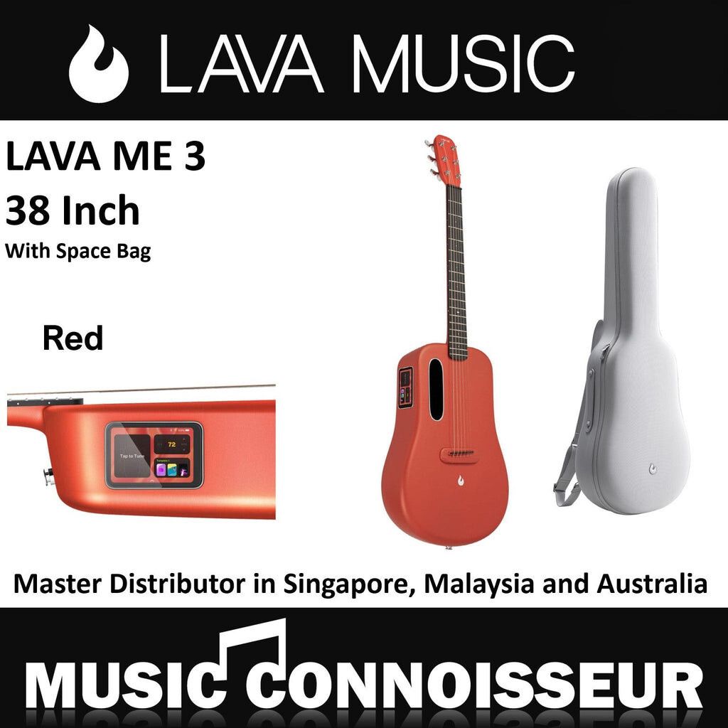 Lava Me 3 38 Smart Carbon Composite Guitar สีแดง