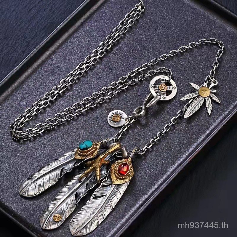 สร้อยคอหยกสไตล์โซ่ Taikou จากแบรนด์ Takahashi Goro และ Feather Turquoise เหมาะสำหรับทั้งผู้ชายและผู้