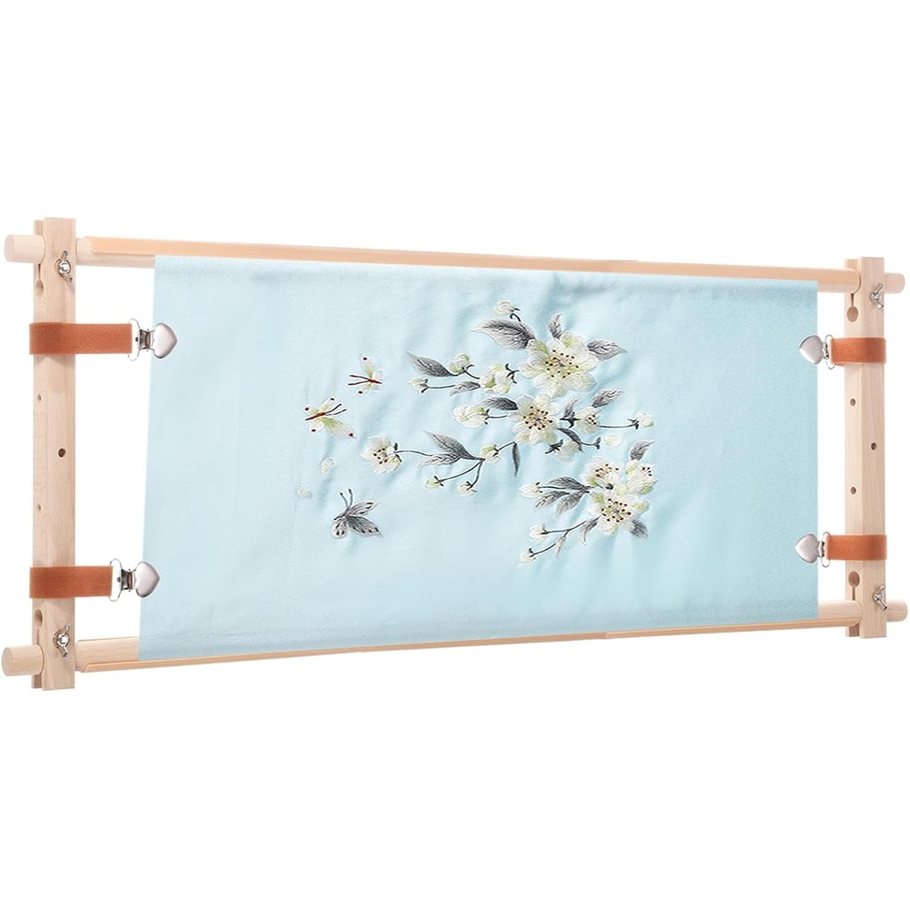 PATIKIL Needlepoint เย็บปักถักร้อย Tapestry Scroll กรอบ, 33 "x12" Beech ไม้ Cross Stitch กรอบผู้ถือ 