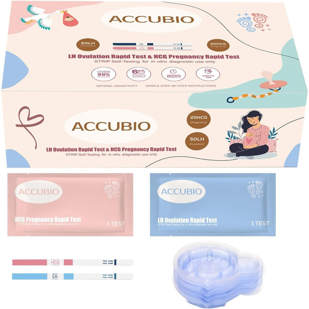 50 Ovulation Test Strips and 20 Pregnancy Test Strips Combo Kit, Sensitive Fertility Predictor Kit, 