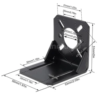 JA057 ฉากยึดมอเตอร์ 750/755/775/795/850/895 L Shape Support DC Motor Bracket / Step Motor 28/35/42 NEMA17 ตัวยึดมอเตอ...