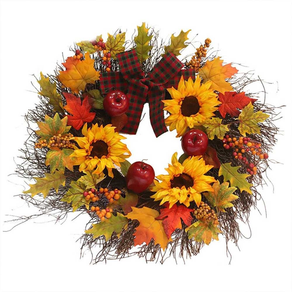 Christmas Thanksgiving Decoration Flower Wreath Sunflower Flower Wreath
