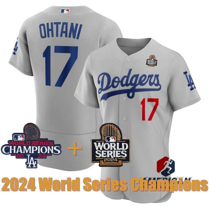 Jersey World Series Champion 2024 Los Angeles Dodgers Shohei Ohtani Grey