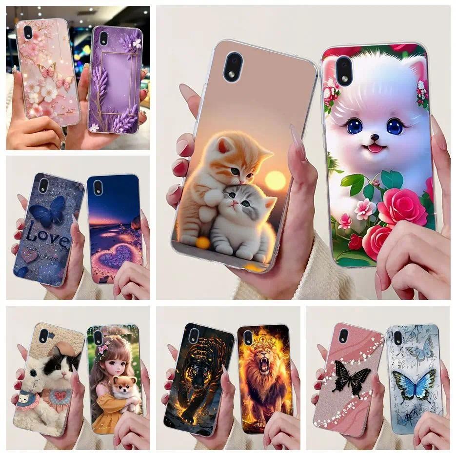 SAMSUNG สําหรับSamsung Galaxy A01 CoreกรณีSM-A013Fแมวน่ารักทาสีนุ่มSlimเคสโทรศัพท์สําหรับSamsung A01