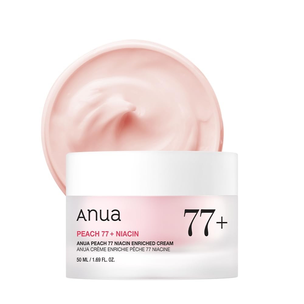 Anua Peach Niacinamide Cream, Dry Skin Facial Moisturizer, บรรจุวิตามินบี 12, คอลลาเจน, เซราไมด์, Pa