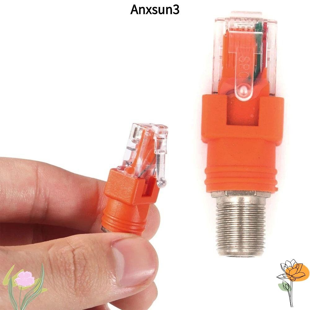 ANXSUN3 BNC F-Type Connector, Coupler ขั้วต่อสายไฟ RJ45 ถึง RF หญิงซ็อกเก็ต RJ45 ถึง RF Connector, ค