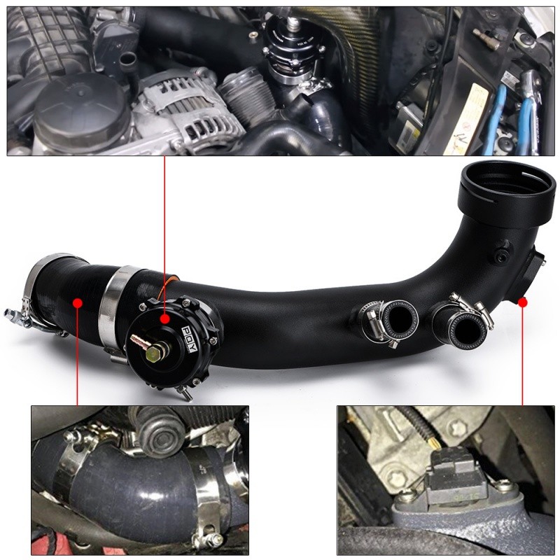 ขายร้อนดัดแปลงอะไหล่รถยนต์ Turbo Air Inlet ท่อ 50 มม.ชุดเหมาะสําหรับ BMW N54 E88 E90