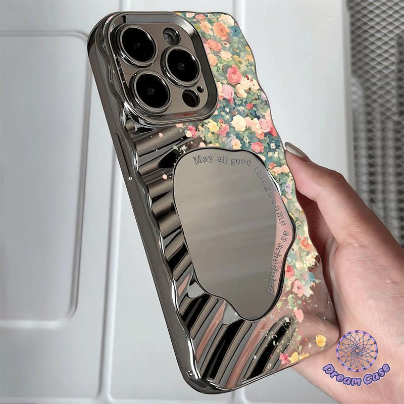 เคสไอโฟน11 ดอกไม้น่ารักสีสันสดใสสร้างกระจก สำหรับ IPhone 17 AIR 12 15 16 13 14 11 Pro Max XS SE 2 3 X 15 8 7 16 Plus XR