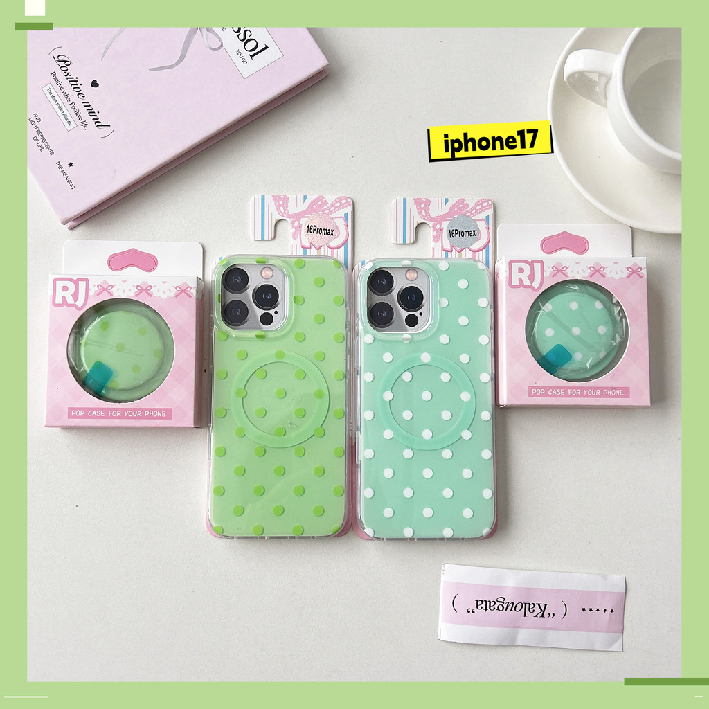 ลายจุดแม่เหล็กแท้หรูหรากรณียึดเหมาะสําหรับ ไอโฟน เคสโทรศัพท์ 17โปรแม็กซ์ 16 15 14