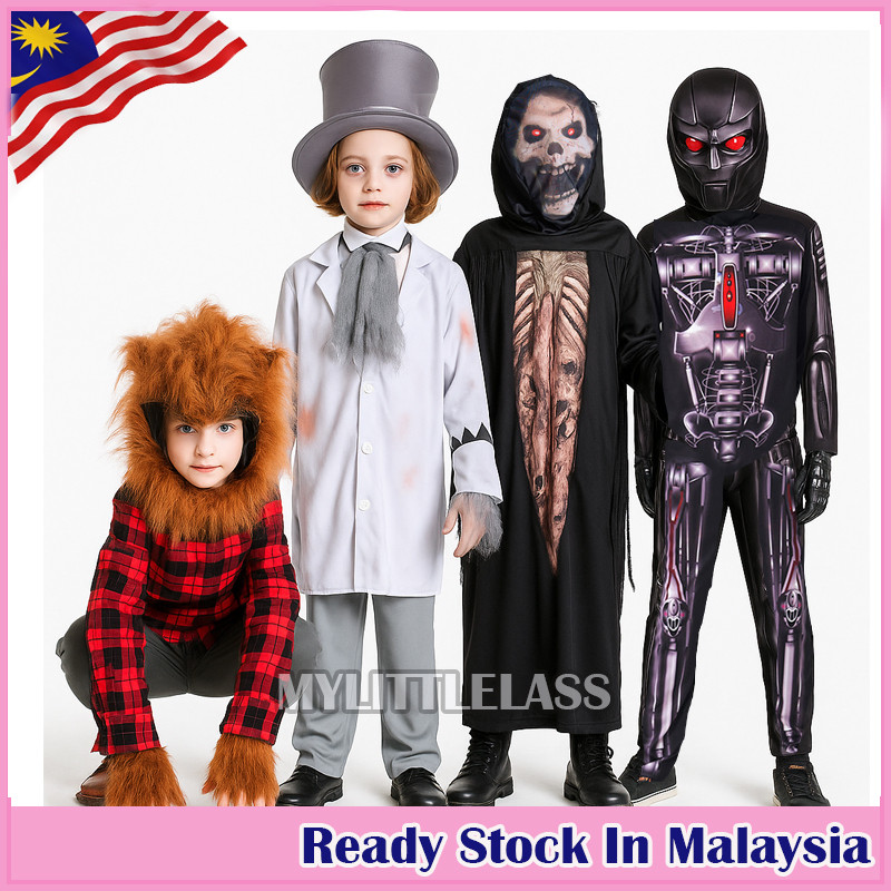 MYLITTLELASS ฮาโลวีนชุดแฟนซีน่ากลัว Bloody นักเรียน Zombie เครื่องแต่งกายชุดเด็กเด็กเด็ก