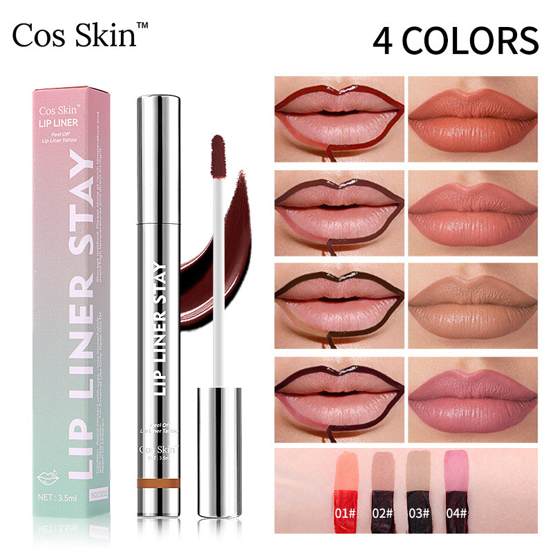 คลังสินค้าพร้อม * จัดหาเฉพาะ CosSkin Tear-off Lip Glaze กันน้ํา Velvet Matte Easy to Color Lip Glaze