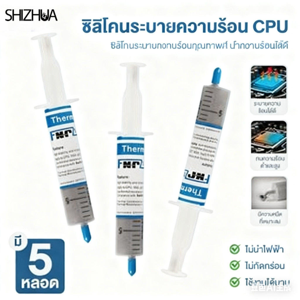 cpu ซิลิโคน ซิลิโคนระบายความร้อนCPU 30g ระบายความร้อนได้สูง อายุการใช้งานยาวนาน thermal grease