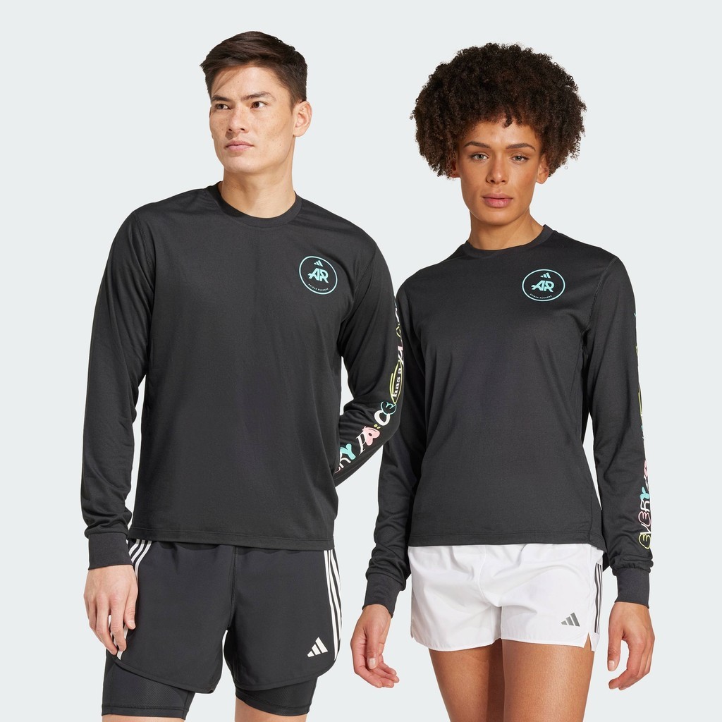adidas Running Own the Run adidas Runners Long Sleeve Tee (Gender Neutral) Unisex Black IW9273