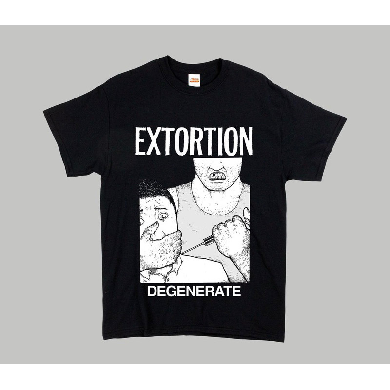 Extortion - Degenerate Tshirt / Punk Rock Band T-Shirt / Street Punk Metal Band T-Shirt / Hardcore