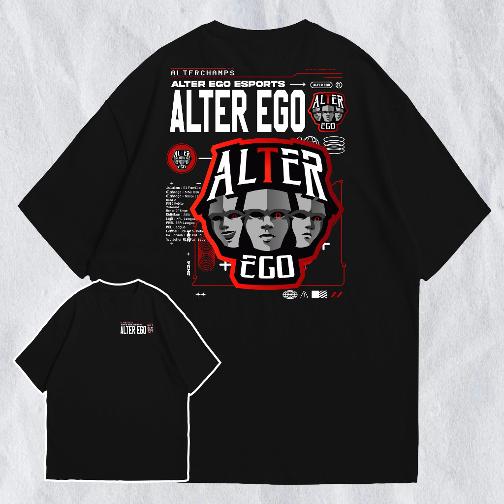 Tshirt Kaos Alter Ego Esport Indonesia Streetwear New Series Combed 30s / เสื้อ Esport อินโดนีเซียเก