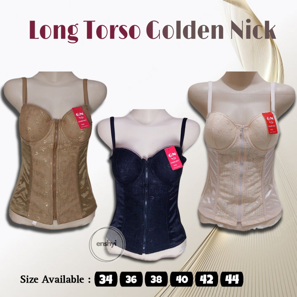 BRIGIXSHOP Golden Nick - LT SB003/LT SB002 Longtorso Kemben / Slimming Camisole Corset / Kebaya Inne