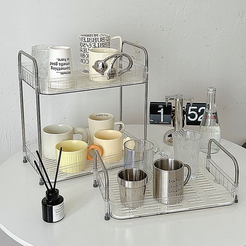 อินสไตล์เครื่องสําอางสก์ท็อปกล่องเก็บหอพักโต๊ะนักเรียนออแกไนเซอร์ชั้นวางสํานักงานชั้นเก็บท่อระบายน้ํ