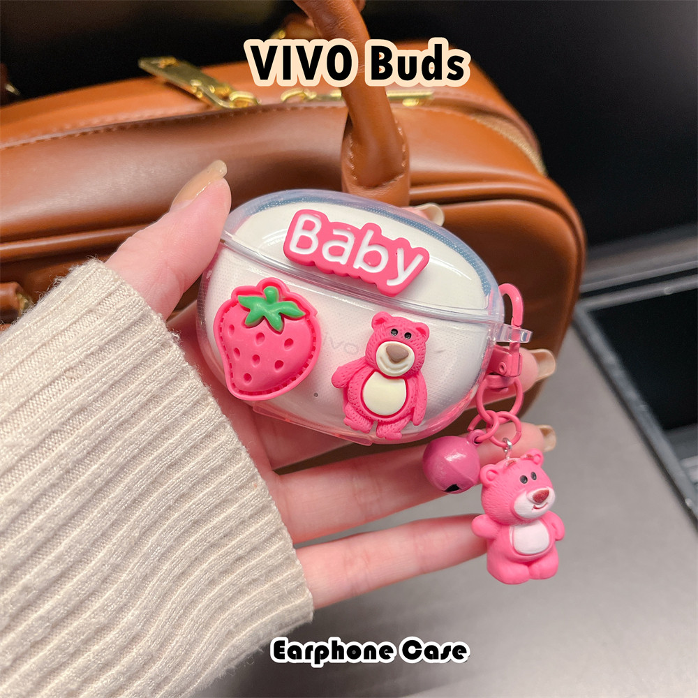 Trend FrontFor VIVO Buds Case Casing Soft Silicone Headphone Case DIY Fresh Cartoon