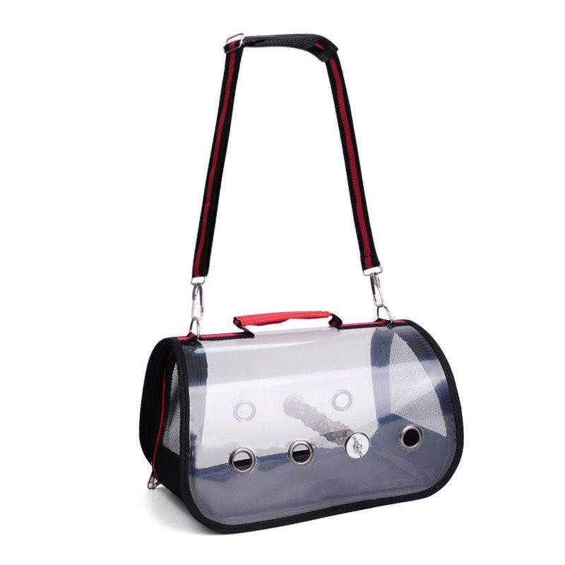 Bird Travel Cage Travel Cage Takeaway Cage โปร่งใส Bird Cage Breathable Bird Cage Parrot Out Backpac