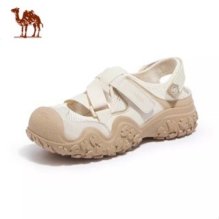 CAMEL CROWN รองเท้าแตะกีฬากลางแจ้งของผู้หญิงรองเท้าแตะระบายอากาศย้อนยุค