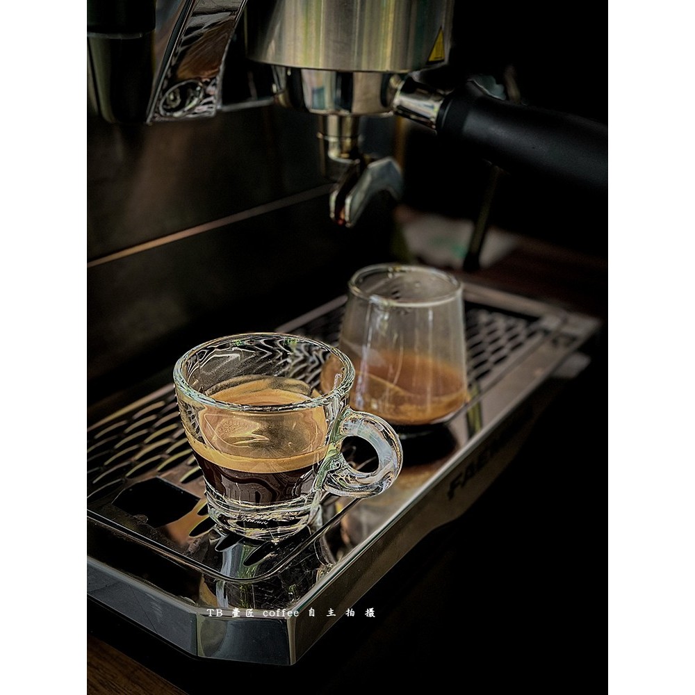 Yijiang Espresso Cup จานรองถ้วยสกัด shot Cup Hand-Brewed Single Product Sharing Cup 70ml แก้วออนซ์ถ้