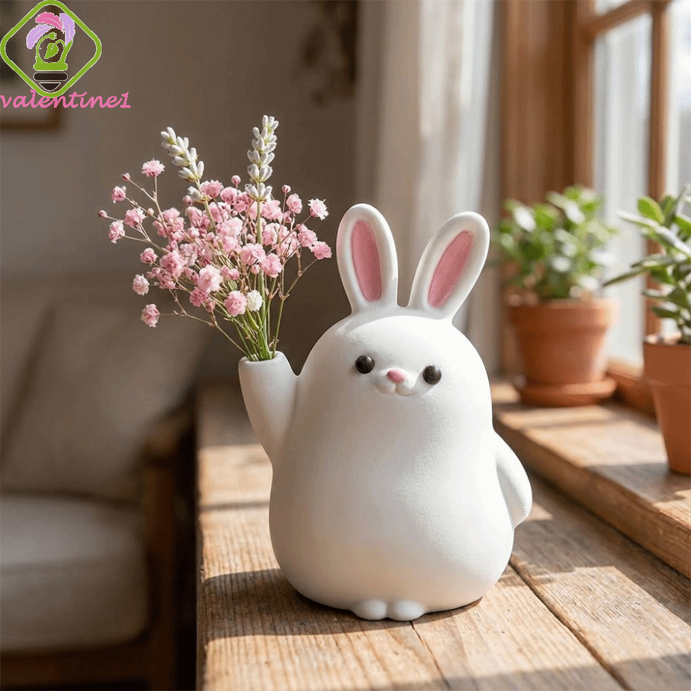 วาเลนไทน์ แจกันกระต่ายพลาสติก, รูปปั้นกระต่าย น่ารัก ชาวไร่ฉ่ํา, การ์ตูนน่ารัก 3ง พิมพ์กระต่ายดอกไม้ชาวไร่ห้องนอน