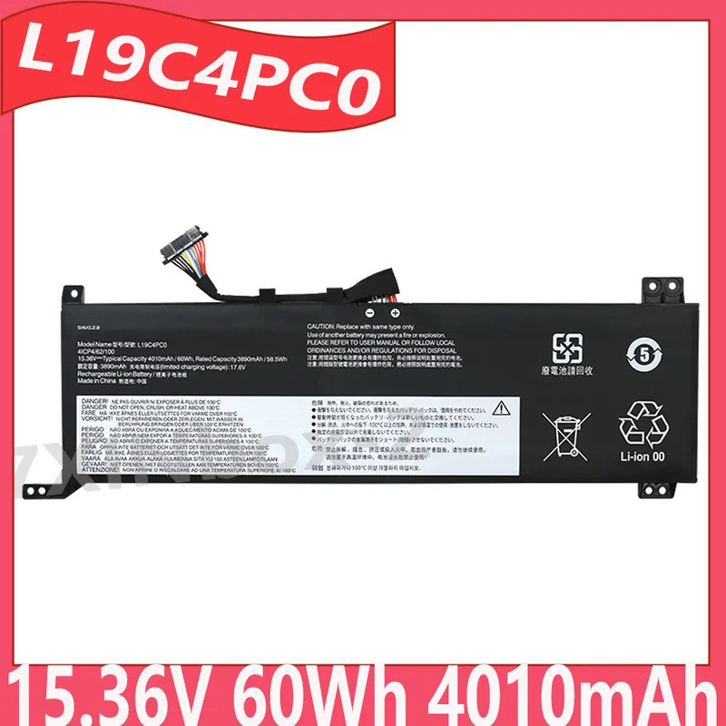 L19C4PC0 L19M4PC0 L19L4PC0 15.36V 60Wh 4010mAh แบตเตอรี่แล็ปท็อปสําหรับ Lenovo Legion 5 15/15IMH05H 