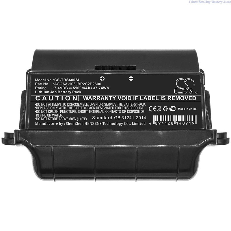 7.4V 5100mAh แบตเตอรี่แท็บเล็ต ACCAA-103,BP2S2P2600,BP-2S2P2600 สําหรับ Trimble Yuma แท็บเล็ตที่ทนทา