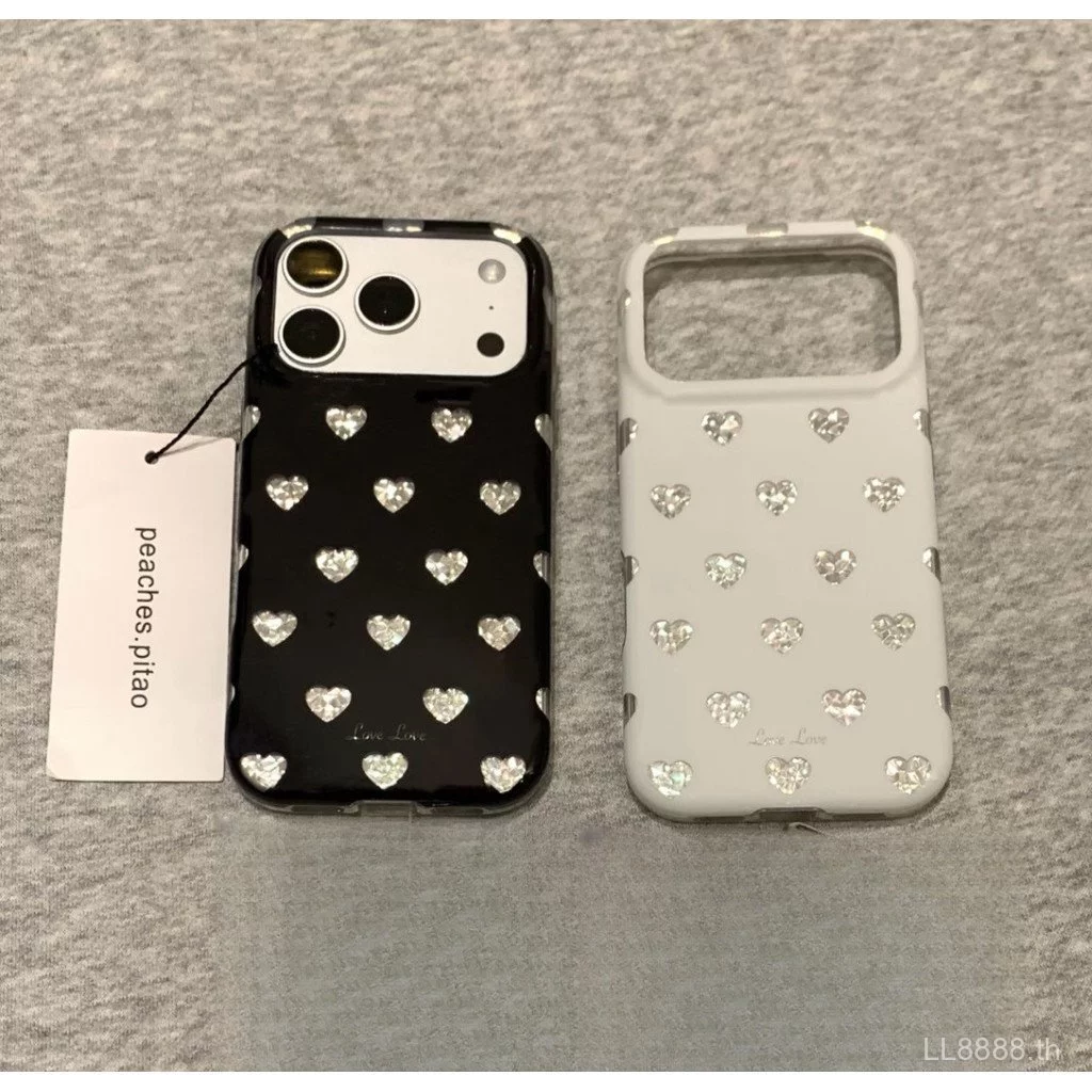 เคสโทรศัพท์เหมาะสําหรับiPhone XS XR XSMAX 11 12 13 14 15 16 17 Pro max Plus ins Sweet Cool Silver Loveกันกระแทกกันกระแทกกันกระแทกเคสรวมทุกอย่างEDK