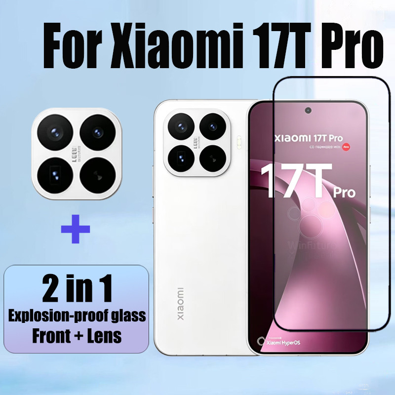 Xiaomi 17T Pro 2 in 1 ป้องกันหน้าจอกระจกนิรภัยสําหรับ Xiaomi 15T 14T 13T 14 5G HD ฟิล์มแก้วและกล้องเลนส์ฟิล์ม