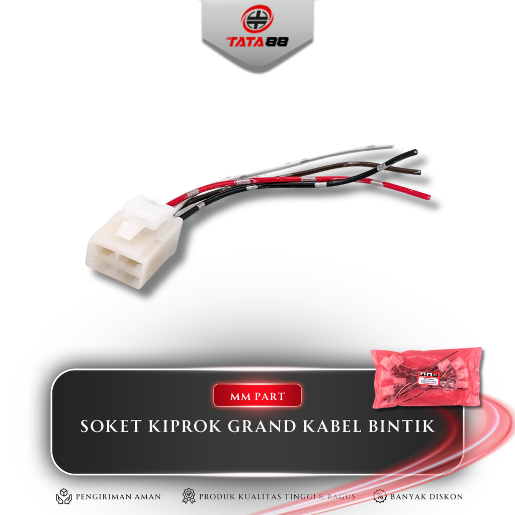GRAND KIPROK SOCKET SPOT CABLE - HONDA GRAND KIPROK REGULATOR SOCKET 4 PIN COMPATIBLE