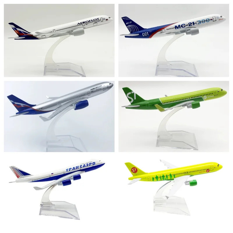 FW Aeroflot รุ่น Plane Series 16 ซม.รัสเซีย Airlines scale เครื่องบิน Siberia S7 เครื่องบินโลหะ A320