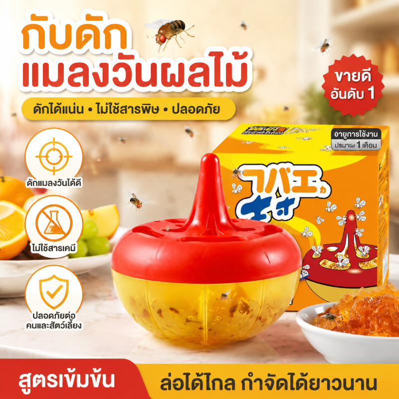 COD เหยื่อดักแมลงวันไล่แมลงหวี่ ใช้ในบ้าน อาคาร ไม่มีกลิ่นแรง ครอบคลุมพื้นที่กว้าง ใช้งานง่าย