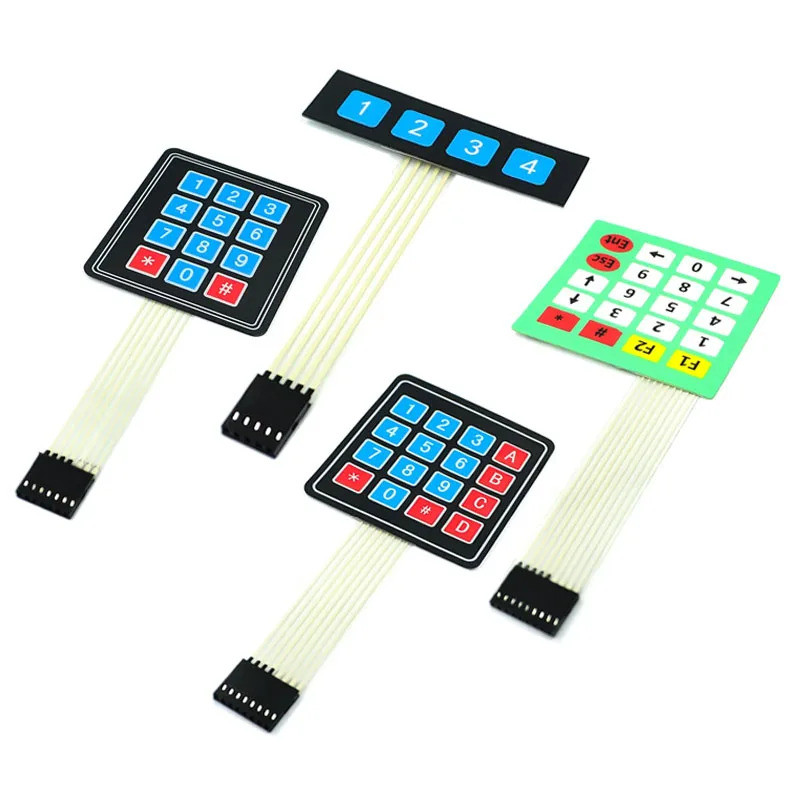 ใหม่ 4 12 16 20 Key 4*4 สวิตช์เมมเบรนปุ่มกด 1x4 3x4 4x4 4*5 Matrix Array Matrix Matrix Matrix คีย์บอ