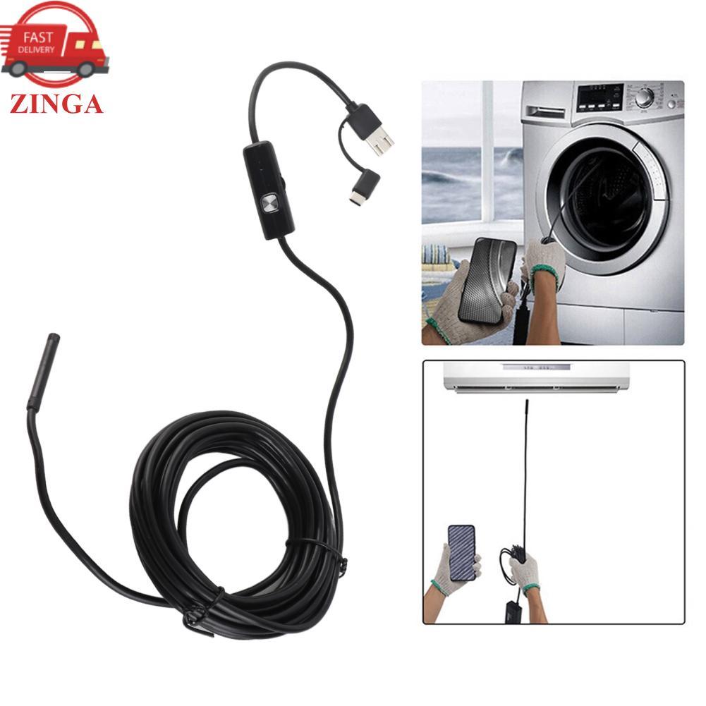 Zinga Zinga กล้องเอนโดสโคป IP67 การตรวจสอบ Borescope 2.0 ล้านพิกเซล HD กล้องงูสำหรับ Android และ iOS