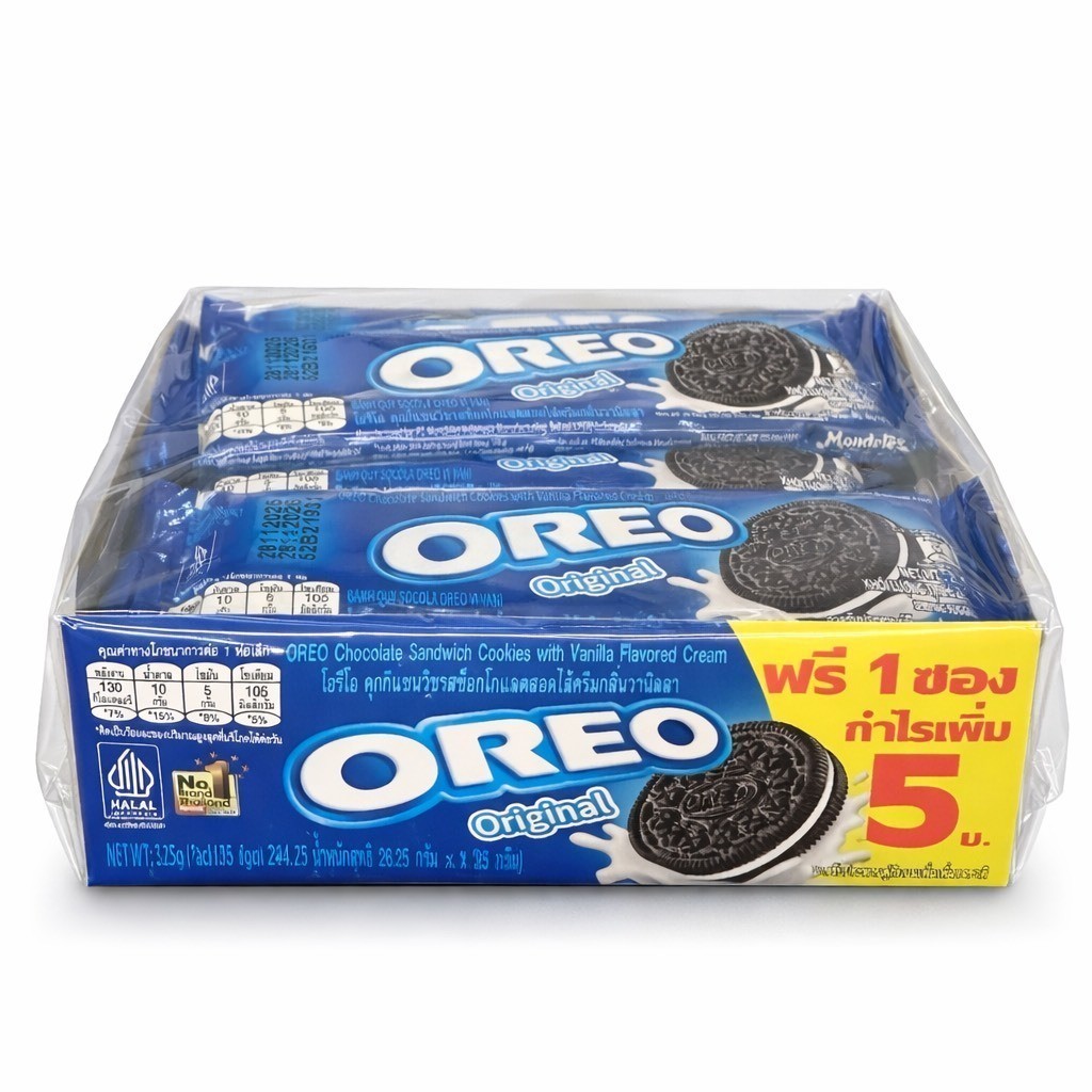258.[1แพ็ค12ห่อ] Oreo โอรีโอ้ คุกกี้แซนวิช รสช็อกโอแลตสอดไส้ ขนาด 315กรัม