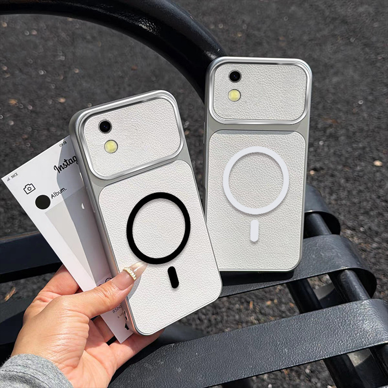 TTTV พรีเมี่ยมหนังลายแม่เหล็กชาร์จไร้สายเลนส์ป้องกันเคสโทรศัพท์สําหรับ Vivo Y02 Y02A y02T หน้าต่างขน