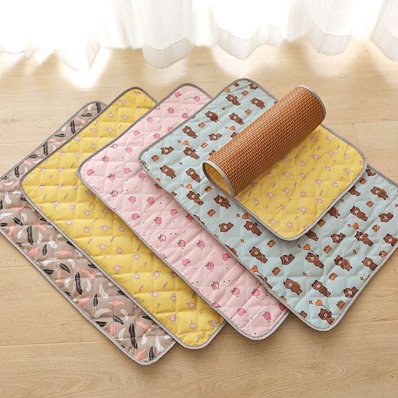Pet Ice Mat Dog Cat Cooling Mat for Summer Waterproof Cooling Rattan Pet Bed ZtTe