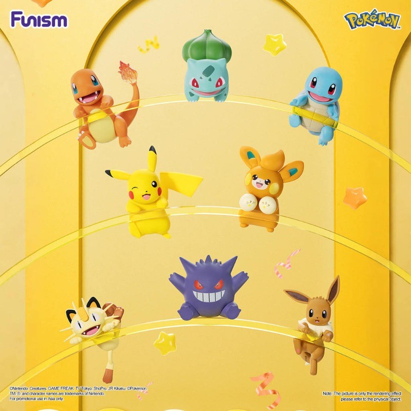 FUNISM Pokemon PEEKRIN FRIST SERIES ไวนิล Plush Series กล่องตาบอดรูปแฟชั่นกล่องตาบอดรูปของเล่นเคลื่อนย้ายได้ของขวัญวันเกิด