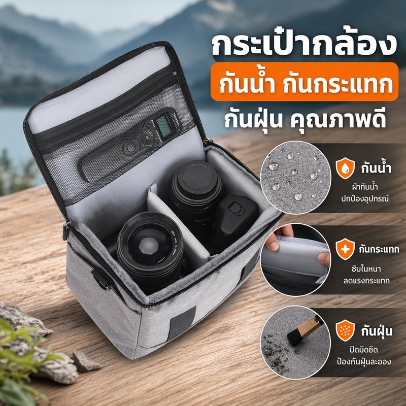 กระเป๋ากล้อง SLR กันน้ำ กันกระแทก กระเป๋าสะพาย เหมาะ Sony Nikon Canon จัดเก็บอุปกรณ์ สำหรับเดินทาง