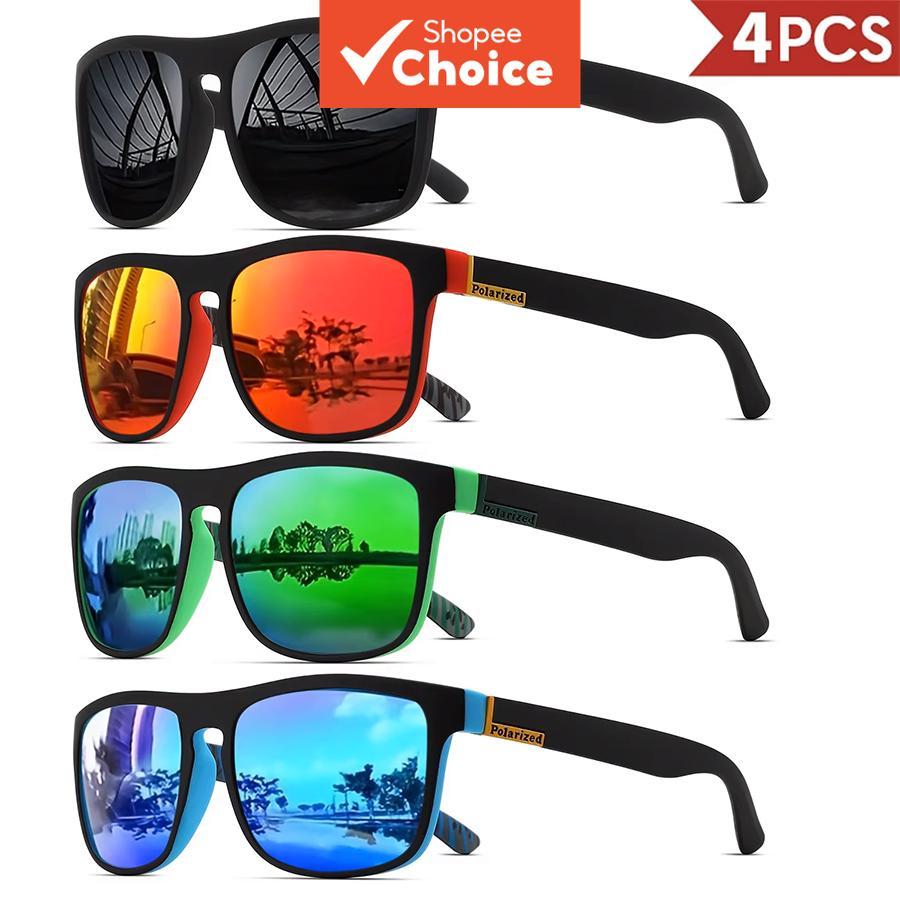 แว่นกันแดดทรงสี่เหลี่ยมสไตล์คลาสสิกสําหรับผู้ชาย น้ําหนักเบา กรอบ PC ปกป้องรังสี UV400 สําหรับการขับรถ ตกปลา ขี่จักรยาน ทนทาน Unisex