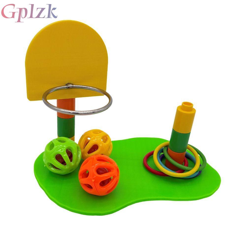 GPLZK ของเล่นฝึกนก, ห่วงปรับได้ชุดของเล่นนกแก้วแบบโต้ตอบ, ชุดหลายชิ้นพลาสติกสีสันสดใสขนาดกะทัดรัด, ของเล่นปริศนานก PET Interaction