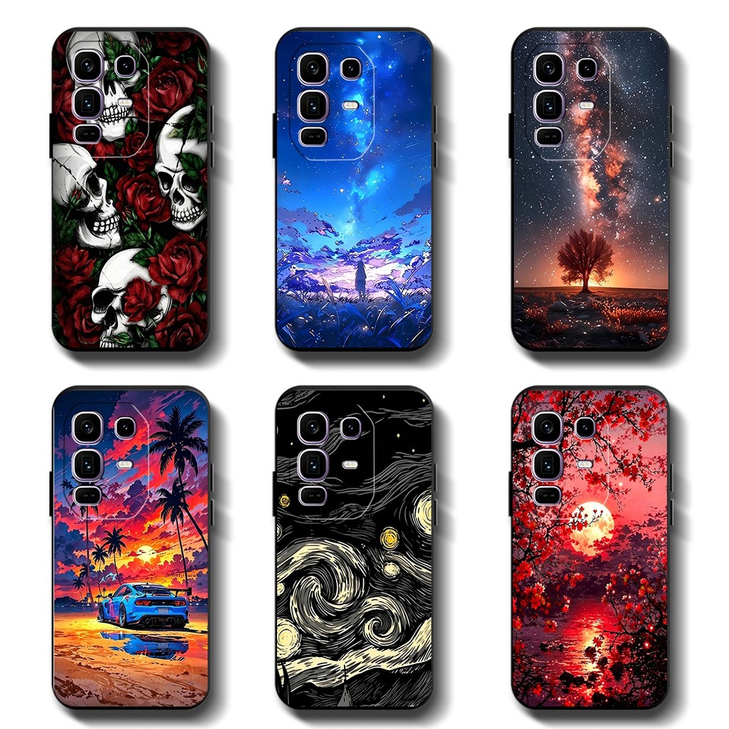 สีดํานุ่มสําหรับ Infinix 50s 5G 50 4G หมายเหตุ 50pro 4G หมายเหตุ 50pro plus 5G หมายเหตุ 50x 5G Anti-