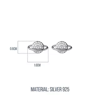 Saturn Earrings ต่างหูเงินแท้ S925 [MERCELO]