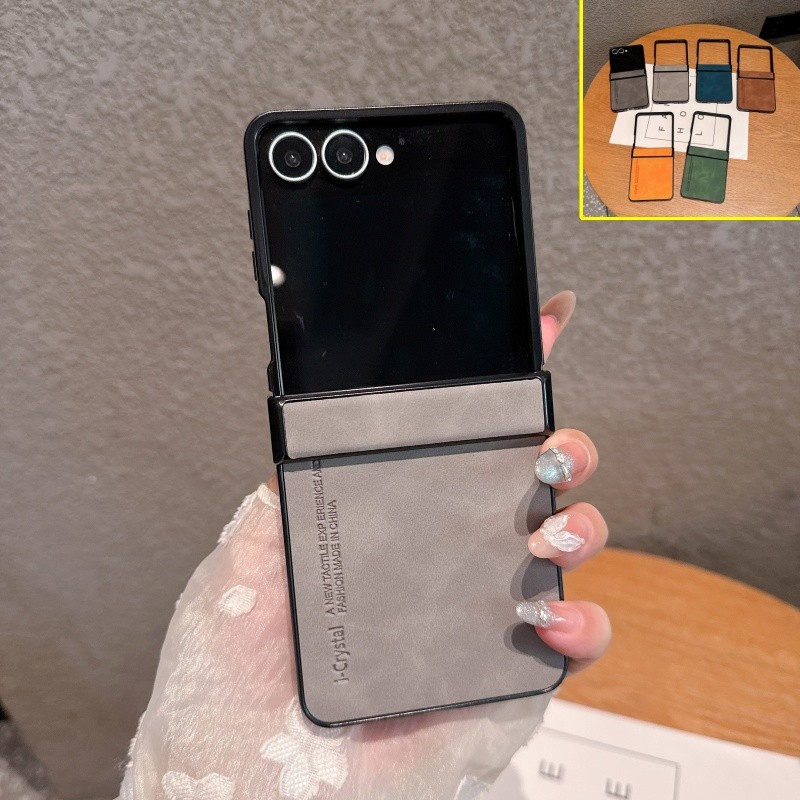 สําหรับ Samsung Galaxy Z Flip 8 Z Flip 7 Z Flip 6 Z Flip 5 Z Flip4/3 Retro หนังบานพับป้องกันกันกระแทก