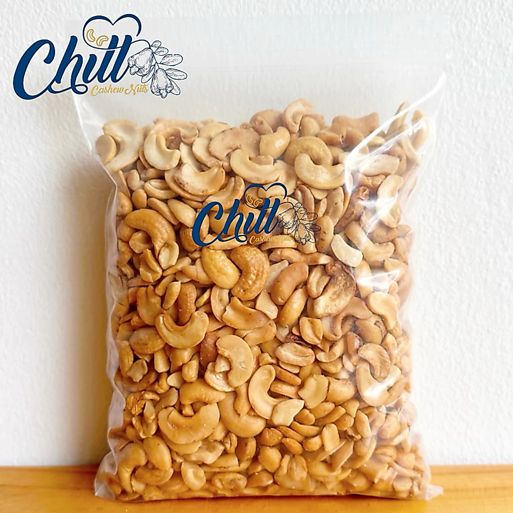 เม็ดมะม่วงหิมพานต์ เกรดซีกปนท่อน (พร้อมทาน) 500g. 🥜ไม่ใส่เกลือ ไม่ใส่เนย เจทานได้ สดใหม่ทุกวัน รับรองอร่อย💯