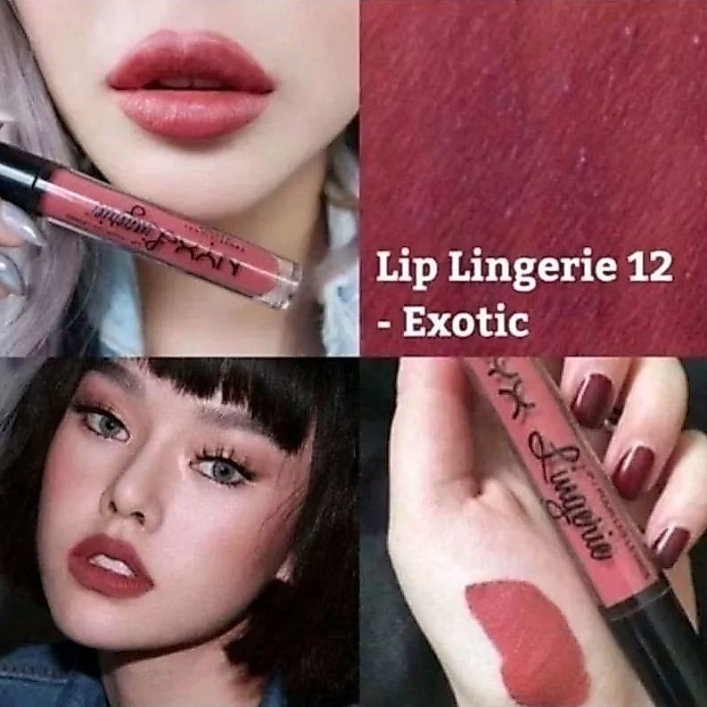 พร้อมส่ง 📌12 Exotic/NYX Lingerie Liquid Lip stickของแท้ 💯% จากเคาน์เตอร์ช็อปอเมริกา