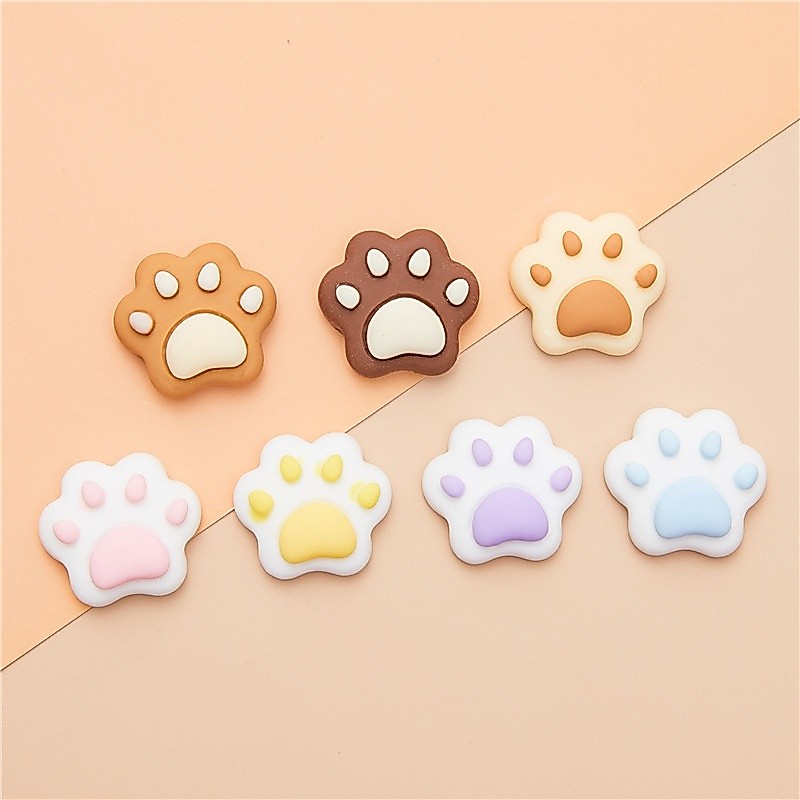 อุปกรณ์เรซิน diy การ์ตูนแมว Paw Bear Paw diy เคสโทรศัพท์ถ้วยน้ํา Handmade กิ๊บติดผมวัสดุกระเป๋ารองเท้าหัวเข็มขัด Patch